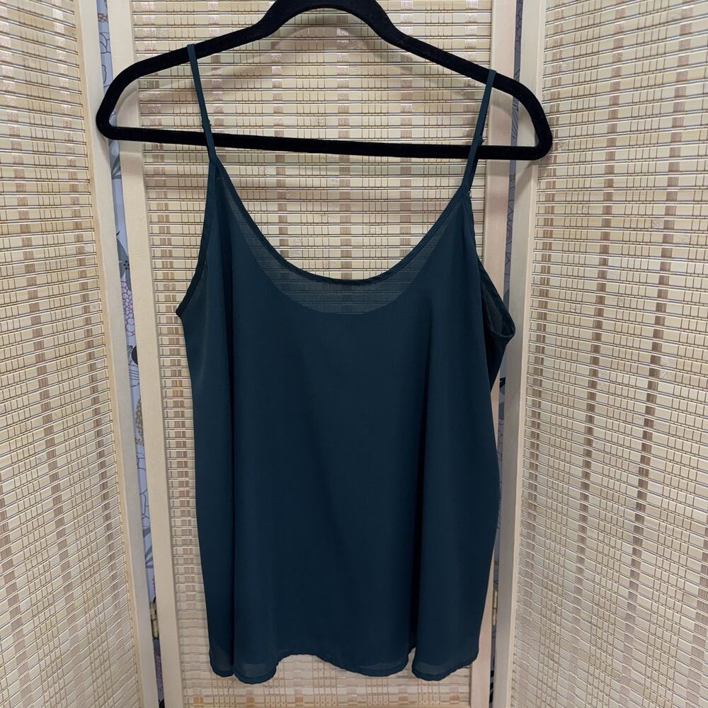 Apt 9 Tank Top Women's Size Medium Green Adjustable Spaghetti Straps